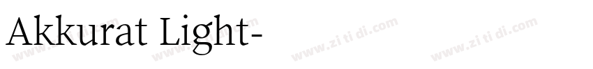 Akkurat Light字体转换
